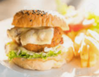 Chicken Burger with cheese and chips | Bwangu Delivery