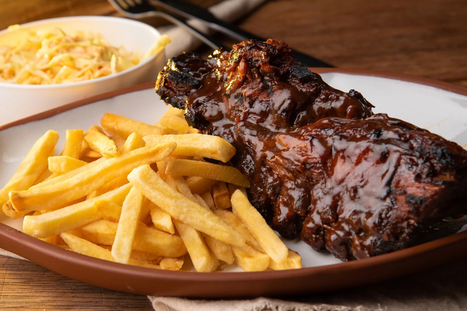 250g ribs and Chips | Bwangu Delivery