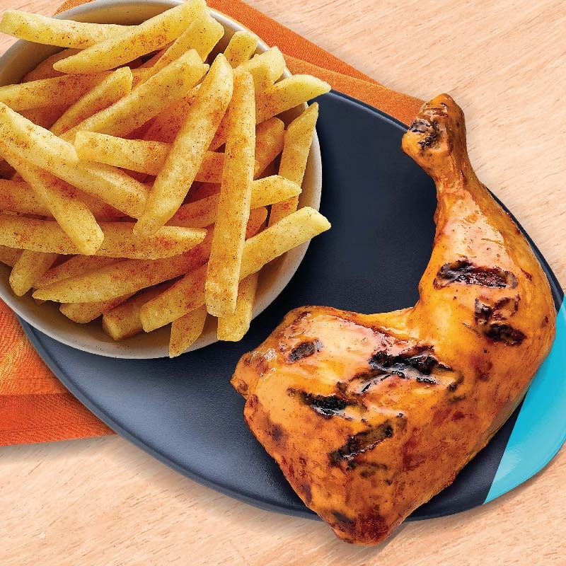 1/4 Chicken + Single Side Chips | Bwangu Delivery