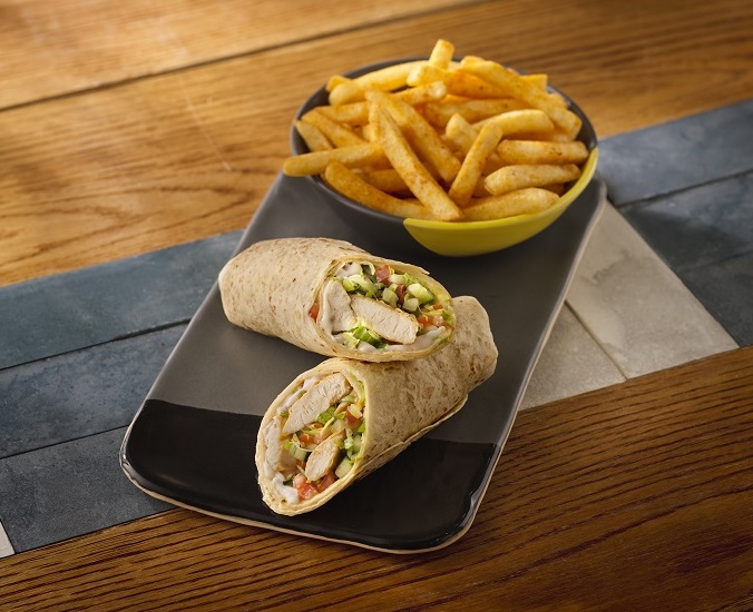 Chicken Wrap + Single Side Chips | Bwangu Delivery