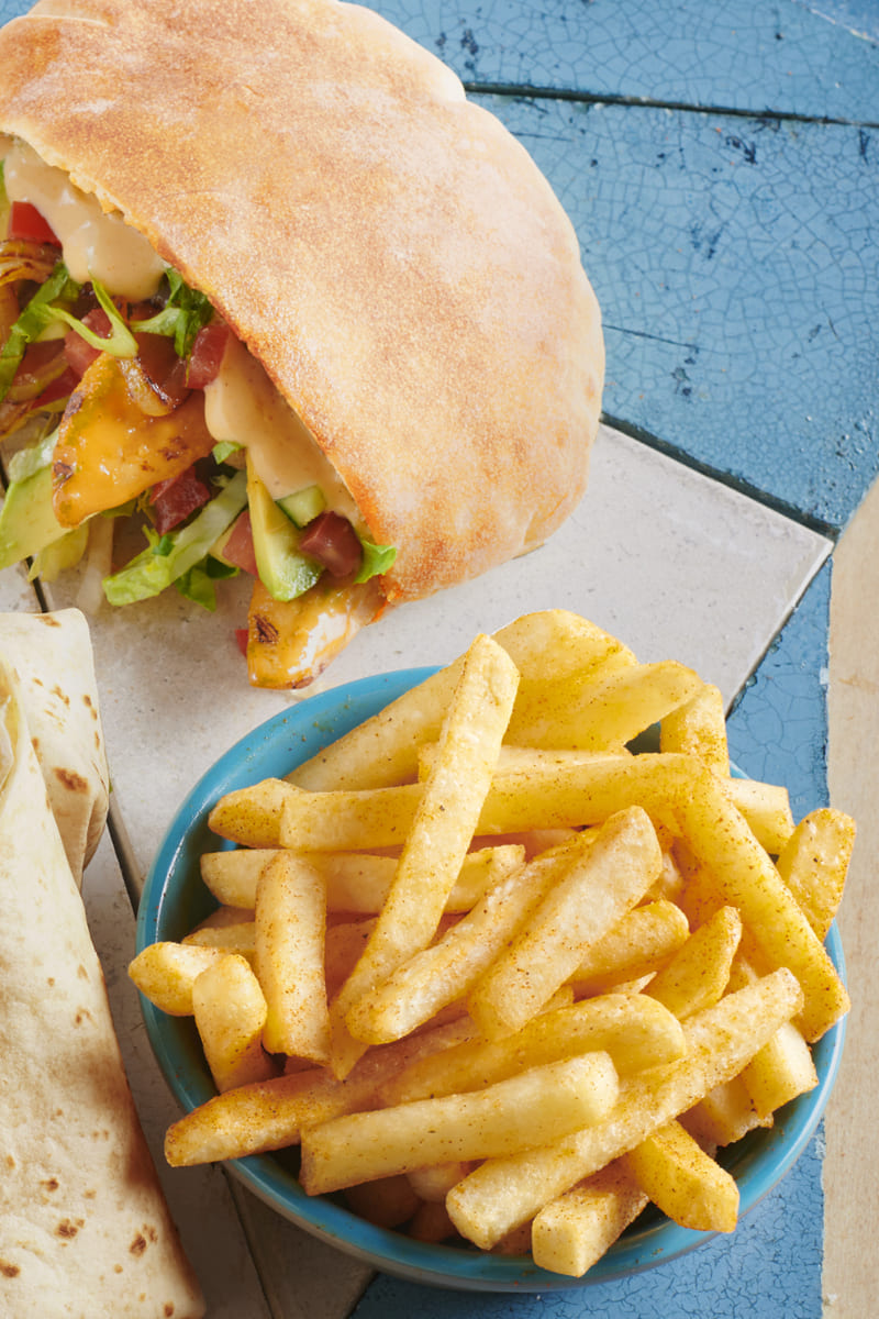 Chicken Pita + Single Side Chips | Bwangu Delivery