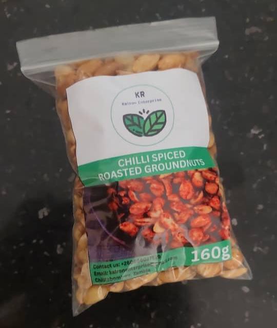 160g Chili spiced and salted groundnuts | Bwangu Delivery