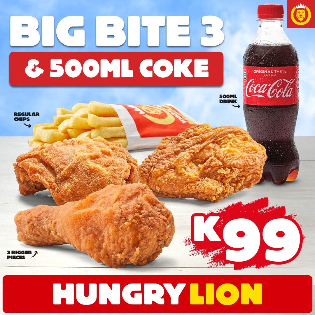 Big bite 3 & Coke | Bwangu Delivery