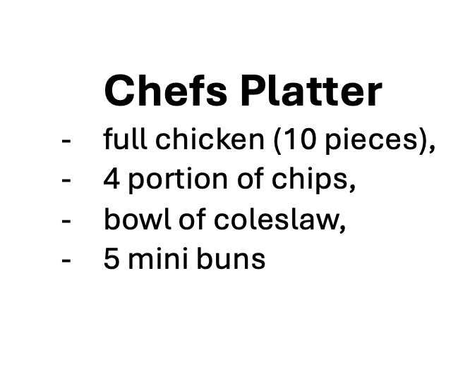 Chefs Platter | Bwangu Delivery