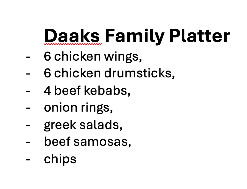 Daaks Fmaily For All (10 People) Platter | Bwangu Delivery